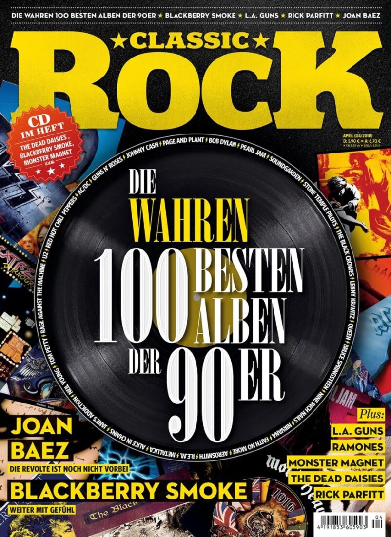 Classic Rock Nr. 69 - Die große Liste: Die wahren 100 besten Alben der 90er Ausgabe 04/2018 (April 2018) - inkl. CD
